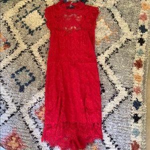 Stunning red lace dress